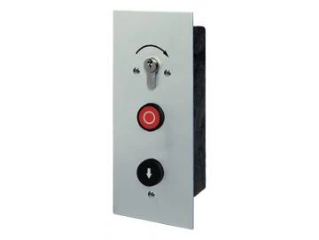 WTS - Standard - Schlüsseltaster mit 1 Tast-Kontakt mit Schlüssel : AUF Drucktasten: STOP - AB , UP ,Wassergeschützt - Schutzart IP 54