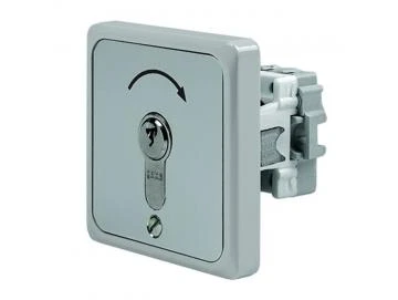 WTS - Einbau/Krallen - Schlüsselschalter AB = tastend / AUF = rastend, 2-polig AB/AUF, UP ,Wassergeschützt - Schutzart IP 54