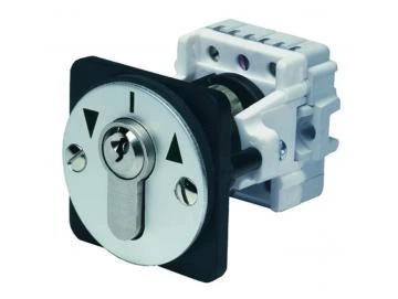 WTS - Einbau/Fronttafel - Schlüsselschalter mit 2 Rast-Kontakten, 2-polig AB/AUF für den Fronttafeleinbau