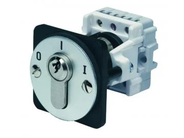 WTS - Einbau/Fronttafel - Schlüsselschalter mit 1 Rast-Kontakt, 2-polig AUS/EIN für den Fronttafeleinbau