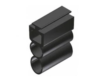 WTS - Gummiprofil für Opto-Sensoren, mit Dichtkammer, für 55/77mm Rollladen-/Rolltorprofile, mit T-Nut 9,5/7,5mm