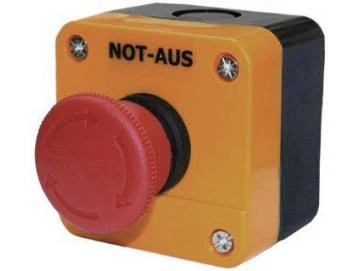 WTS - Einfach-NOT-HALT-Drucktaster (roter Pilz, rastend) Wassergeschützt - Schutzart IP 65