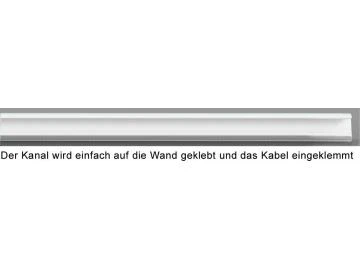WTS - Mini-Kabelkanal 8x10 mm selbstklebend, mit Klebestreifeng in ultra-weiss
