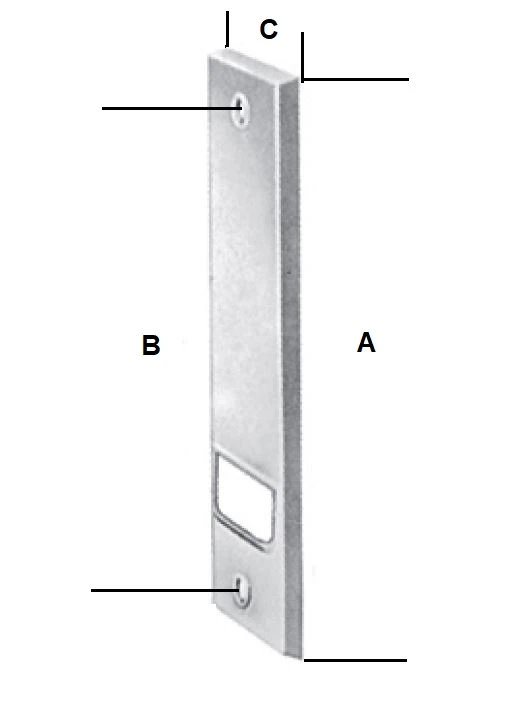 Kunststoff-Abdeckplatte weiß, Lochabstand 104 mm für Einlass-Gurtwickler