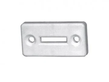 Mini-Gurtführung quer, mit geradem Schlitz, weiß, 42x22 mm