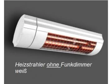 Lewens Heizstrahler, 2000 Watt ohne Funkdimmer Weiß oder Silber