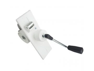 Einlass Kurbel Gurtwickler 9 m Gurtaufnahme, für 23 mm Gurt, Lochabstand 135 - 165 mm Panzer bis 30kg