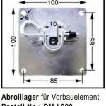 WTS - Abrolllager für Vorbauelement DM-L090 für NHK - Rohrmotoren  Ø 45 mm Typ  DMH-30 und DMH-50