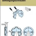 Anschlussteil - Sternadapter mit  Befestigungsmaterial aus Kunststoff - für Becker Rohrmotoren R7 bis R40