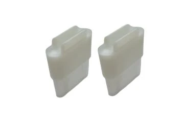 2 x Gleitstopfen für Rollladen  Alu Winkelendleiste 14 x 30 , transparent