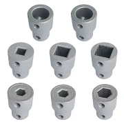 Kupplungen für Wellen-Typen Rundwelle/Vierkant- und Sechskantwelle für Jalousiemotoren/Mittelmotoren Serie DMJ