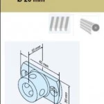 Anschlussteil-P 20-rund inkl. Schrauben, mit Rundzapfen Ø 20 mm für Becker Rohrmotoren  Baureihe P5 - P13