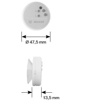 Becker - Centronic SensorControl SC431-II , Lichtsensor Funk, Einfache Montage an der Fensterscheibe