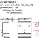 Universalkonsolen für Lewens  Economy Markise Typ Regendach oder Deckenmontage