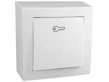 WTS - Einfach-Taster mit Flächenwippe (Impuls) AP/UP mit Rahmen Serie Lenora