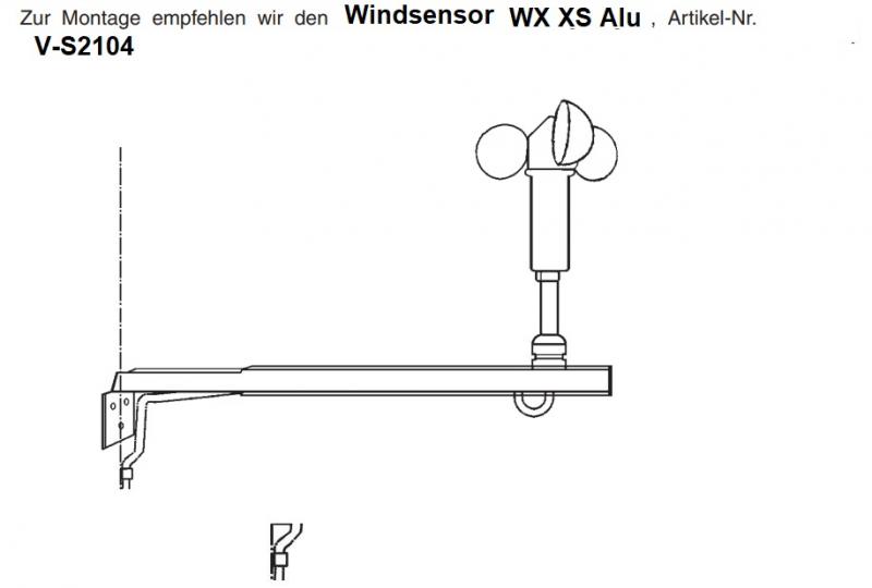 Vestamatic - Montagebügel Aluminium Kombibügel für Wind- und Sonnensensor