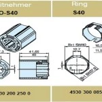 Adapterset für Achtkatwelle O-S40 ,für Hinderniserkennung  für Becker Rohrmotoren Baureihe P