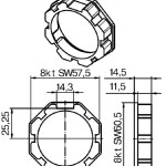 Adapterset für Achtkatwelle Rolm 60 ,für Rohrmotore Becker Baureihe P und R Serie