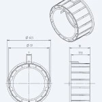 Adapterset für Rundrohr 63 x 1.5 , für Rohrmotoren Becker Baureihe P und R Serie 