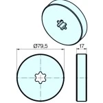 Adapterset für Rundrohr 83 x 1.5 / 85 x 2.5 für Rohrmotoren Becker Baureihe R Serie