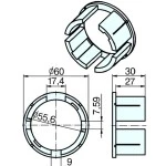 Adapterset M50 Drive Wheel Universal für Nutwelle für Rohrmotoren Becker Baureihe R Serie