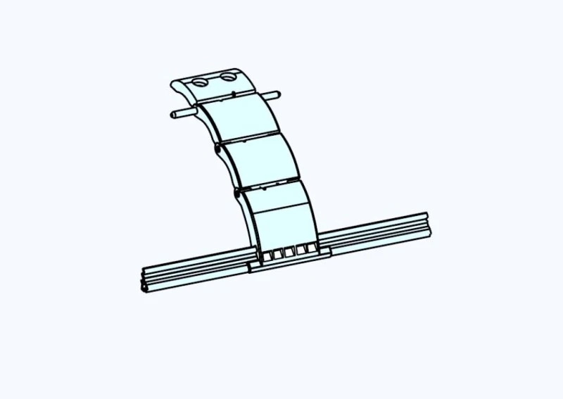 Hochschiebesicherung 3-gliedrig, Für 40er, und 60er 8-Kant-Welle für Mini Panzer Profil 8 mm