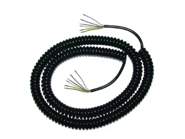 WTS - PUR-Spiralkabel, 6-adrig, (6 x 0,25 mm²), Auszugslänge 4.000 mm