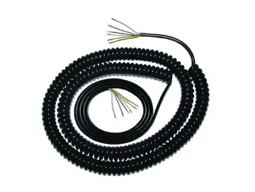 WTS - PUR-Spiralkabel, 6-adrig, (6 x 0,25 mm²), Auszugslänge 4.000 mm