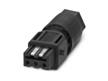 WTS PHOENIX CONTACT Steckverbinder QPD STAK 3PE1,5 BK, STAK 3 Kupplung mit QUICKON-Schnellanschluss, zum Anschluß an Netzkabel